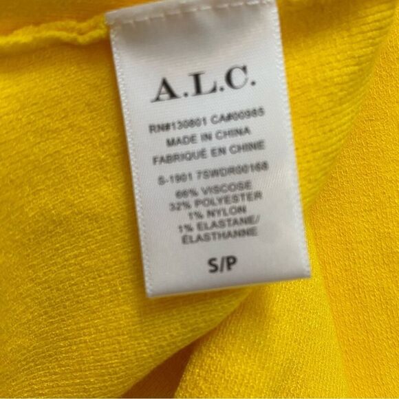 A.L.C. Hadley Knit Mini Dress Yellow Size Small - Picture 7 of 11